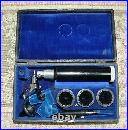 Vintage Bausch & Lomb Ophthalmoscope / Otoscope Medical Equipment with Case1930s