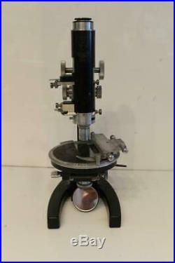 Vintage Bausch & Lomb Optical Monocular Polarizing Microscope with Circular Stage