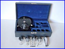 Vintage Bausch & Lomb Phase Contrast Kit with Case, 3 Objectives, Cntr Telescope