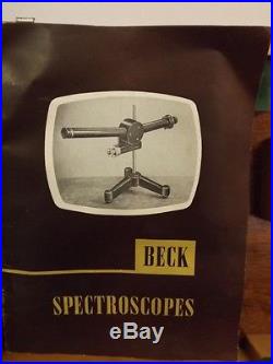 Vintage Beck Hartridge Reversion spectroscope Medical Science Astronomy NASA LAB