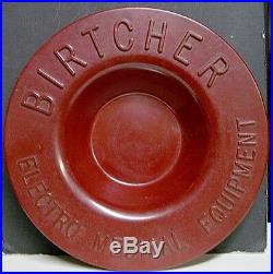 Vintage Birtcher Electro Medical Equipment Red Bakelite Bowl