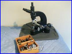 Vintage Black Leitz Wetzlar Ortholux Trino Microscope