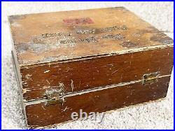 Vintage Boots Wooden The Home First Aid Case And Contents Bandages Etc