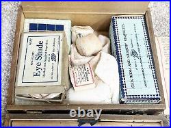 Vintage Boots Wooden The Home First Aid Case And Contents Bandages Etc