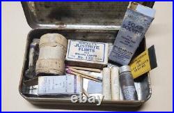 Vintage Boy Souts of American Metal First Aid Kit with Contents! See Photos