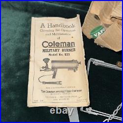 Vintage COLEMAN MODEL 527 US MILITARY DENTAL Medical STOVE