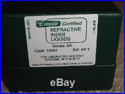 Vintage Cargille Labs Certified Refractive Index Fluid Set, 1.400 To 1.458
