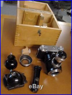 Vintage Carl Zeiss Microscope Film Camera Germany with box