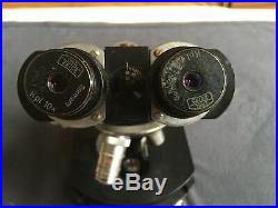 Vintage Carl Zeiss Phase Contrast Microscope Neofluar Ph3 Ph2 Kpl 10x
