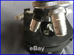 Vintage Carl Zeiss Phase Contrast Microscope Neofluar Ph3 Ph2 Kpl 10x