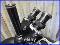 Vintage Carl Zeiss Trinocular Microscope with3 Objectives & Wild Transformer
