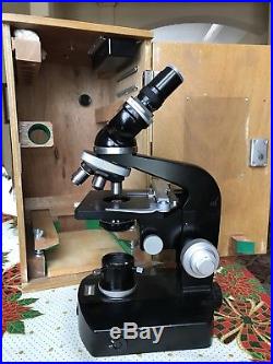 Vintage Classic Nikon S-Kt Binocular 4 Objectives Microscope Made in Japan