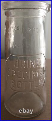 Vintage Clinical Glass Urine Specimen Bottles 6oz 180cc Doctor Medical Supply