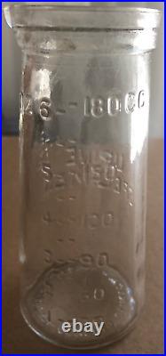 Vintage Clinical Glass Urine Specimen Bottles 6oz 180cc Doctor Medical Supply