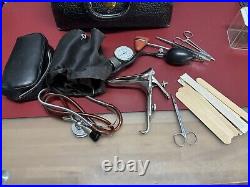 Vintage Country Doctors Bag With Vintage Equipment