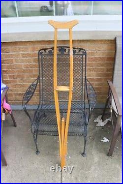 Vintage Daniels medical supplies Wooden adjustable Crutches Adult size