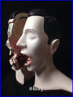 Vintage Denoyer Geppert Four-Part Bisected Head Anatomical Model A76