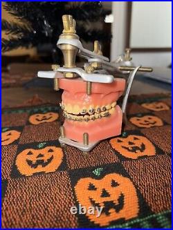 Vintage Dental Medical Articulator Device False Teeth Tool with Mold/Model