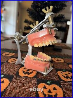 Vintage Dental Medical Articulator Device False Teeth Tool with Mold/Model