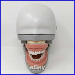 Vintage Dental Phantom Head Model, Jaw, Teeth, Spring Action, Rubber Gums C1