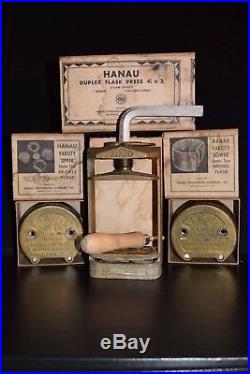 Vintage Dental lab Equipment Hanau Varsity upper & lower Flask & Press