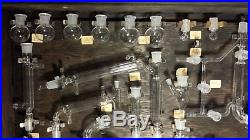Vintage Distillation Glassware Set in wooden box, Metro Industries. Beautiful