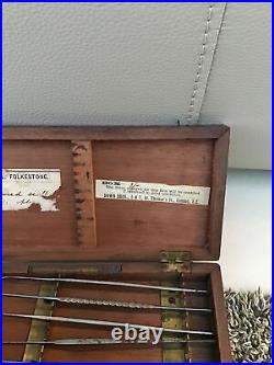 Vintage Early 20th Century Set Of Hernia Bistouries Medical Equipment In Box