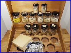 Vintage Enameltone Dental Plastic Medical Equipment 12 bottles in Box m32