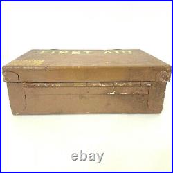 Vintage FIRST AID Davis Emergency Equipment Co Medical Kit Box Only Pat 3/18/24