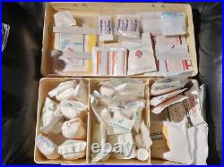 Vintage Fibreglass First Aid Kit / Box With Contents