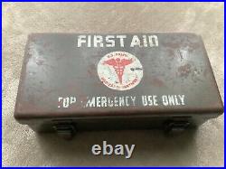 Vintage First Aid Kit WWII Us Army Medical JEEP Original Equipment