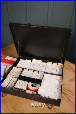 Vintage First Aid Tin British Factories 1959 Medical Prop Chemist Stock