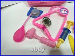 Vintage Fisher Price Girl's Pink Toy Doctor Set Kit Medical Equipment