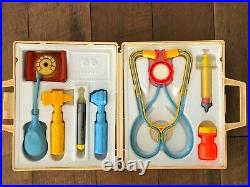Vintage Fisher Price Toy Doctor Set Kit Medical Equipment 1977 EXCELLENT