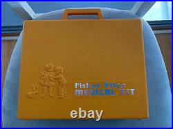 Vintage Fisher Price Toy Doctor Set Kit Medical Equipment 1977 NICE