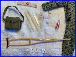 Vintage GI Joe Combat Medic Bag IV Bandages Splint And Accessories Lot 1960's