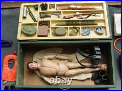 Vintage Gi Joe w Footlocker Medic Deep Sea Diver Soldier Marine equip