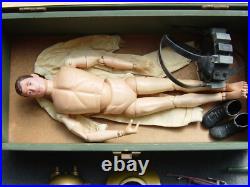 Vintage Gi Joe w Footlocker Medic Deep Sea Diver Soldier Marine equip