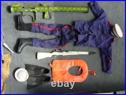 Vintage Gi Joe w Footlocker Medic Deep Sea Diver Soldier Marine equip
