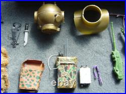 Vintage Gi Joe w Footlocker Medic Deep Sea Diver Soldier Marine equip