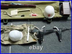 Vintage Gi Joe w Footlocker Medic Deep Sea Diver Soldier Marine equip