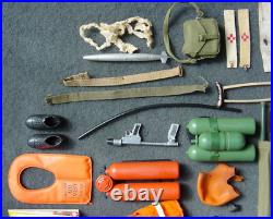Vintage Gi Joe w Footlocker Medic Deep Sea Diver Soldier Marine equip