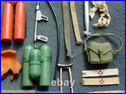 Vintage Gi Joe w Footlocker Medic Deep Sea Diver Soldier Marine equip