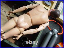 Vintage Gi Joe w Footlocker Medic Deep Sea Diver Soldier Marine equip