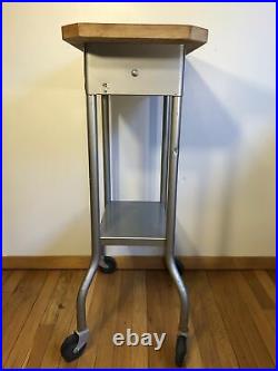 Vintage Gomco Medical Equipment Industrial Cabinet Table Stand Casters Dentist
