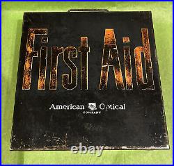 Vintage Heavy Steel Case AMERICAN OPTICAL FIRST AID KIT