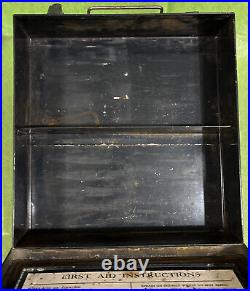 Vintage Heavy Steel Case AMERICAN OPTICAL FIRST AID KIT