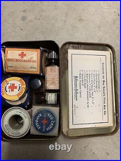 Vintage Johnson and Johnson Boy Scout First Aid Kit BSA