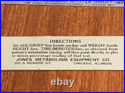 Vintage Jones Metabolism Equipment Co Medical Instruments And Cloth Case