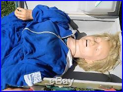 Vintage LAERDAL MEDICAL RESUSCI ANNE CPR Training Dummy Mannequin with extras case